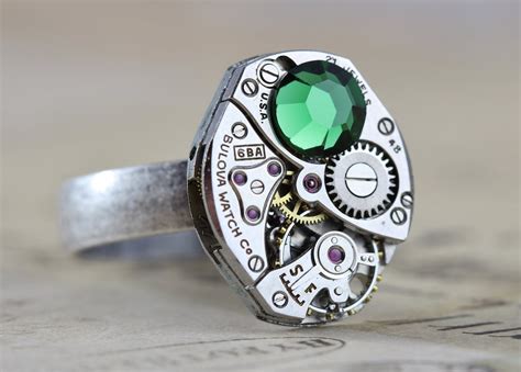 Mens Ring Unique Ring Steampunk Ring Personalized Custom