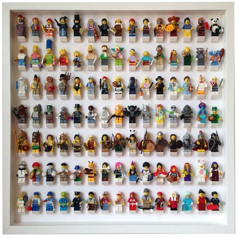 White Display Frame for 105 Minifigures – Display Frames for Lego ...