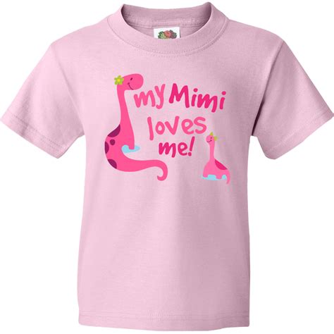 My Mimi Loves Me Kids T-Shirt Pink $18.99 www.personalizedfamilytshirts.com #Mimi #granddaughter ...