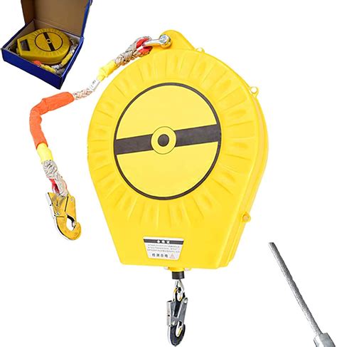 Buy Self Retracting Lifeline Fall Protection with Steel Locking Hook, Fall Arrest Equipment, 5m ...