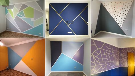 2024 Geometric Wall Painting Designs Ideas | Geometric Accent Wall ...