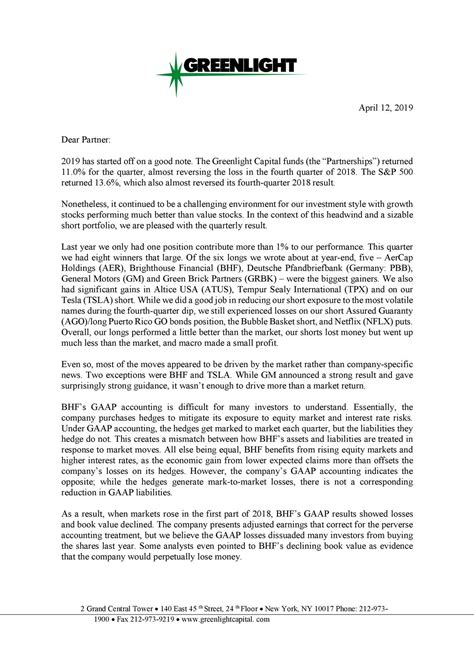 Greenlight Capital's (David Einhorn) Q1 2019 Letter (NASDAQ:GLRE) | Seeking Alpha