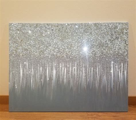 Original Gray and Silver raindrops Glitter Wall - Etsy | Glitter wall ...