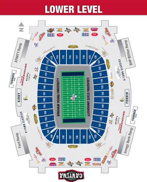 Texas Stadium Seat Map