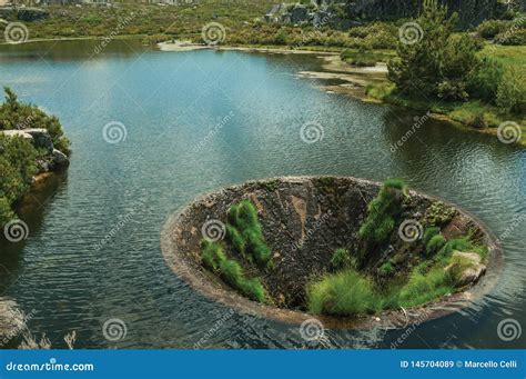 Large Sinkhole in a Dam Lake on the Highlands Stock Image - Image of ...