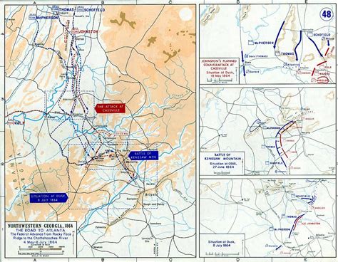 Map showing Atlanta Campaign | Civil war projects, Campaign, Atlanta