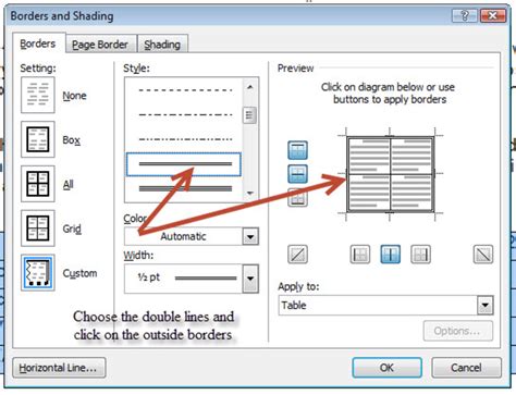 How To Add Double Line Border In Word Table - Design Talk