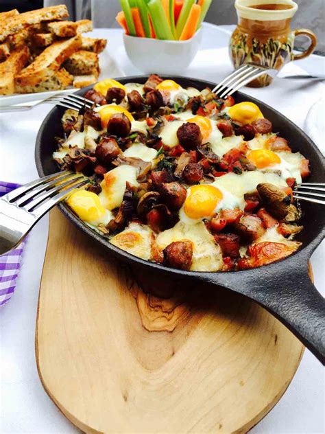 Quail Eggs, Mushrooms And Bacon Breakfast - Ramona's Cuisine