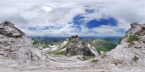 Kubische Panoramen - Bayern Nebelhorn Kletterhilfen - 360 ° Panorama