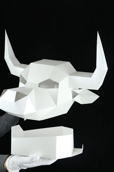 Create Your Own Stunning Bull Mask with Our Digital Templateв - LACRAFTA