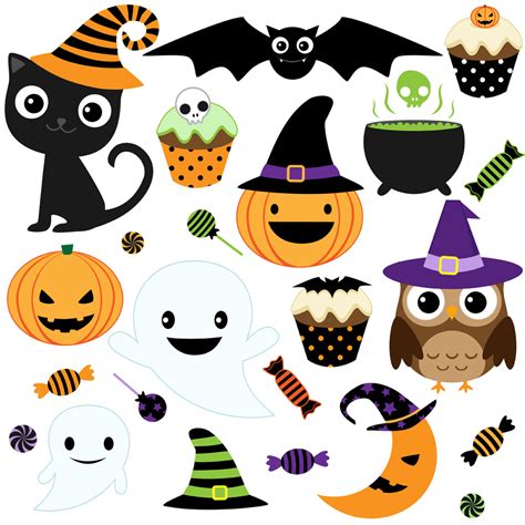 Kawaii Halloween Wall Decal Sticker Set – WallMonkeys.com