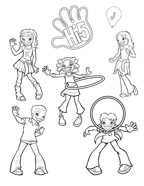 Hi 5 free printable coloring pages Discovery Kids - Colorpages.org