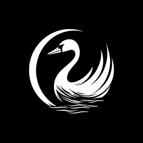 Swan, Black and White Vector illustration 27226355 Vector Art at Vecteezy