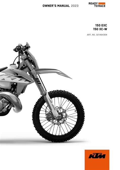 KTM 150 XC-W 2023 OWNER'S MANUAL Pdf Download | ManualsLib