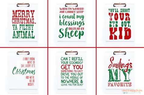 Printable Christmas Movie Quotes | i should be mopping the floor