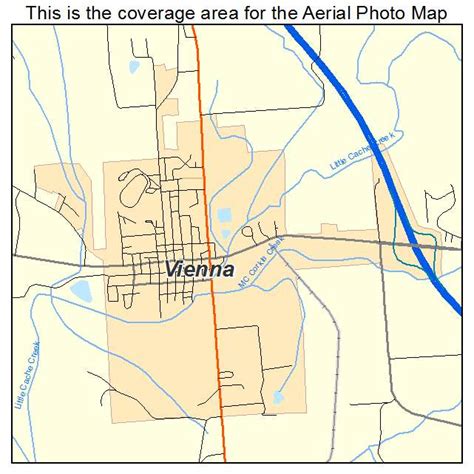 Aerial Photography Map of Vienna, IL Illinois