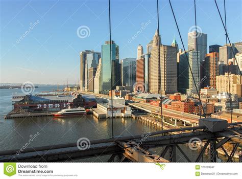 Downtown NYC Skyline editorial photography. Image of outdoors - 100193247