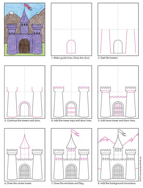 Draw a Midieval Castle - Art Projects for Kids