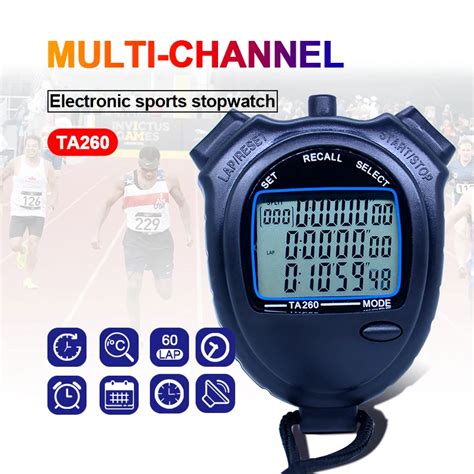 Sports stopwatch 3 rows of 60 channels Athletics Stopwatch Student ...