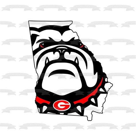 The University of Georgia Bulldogs Logo NCAA Edible Cake Topper Image ...