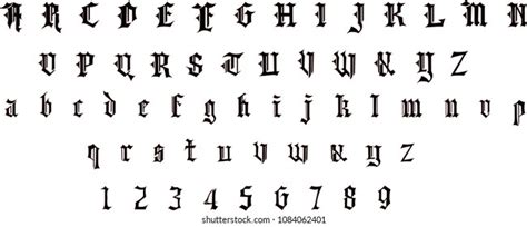 German Gothic Font Stock Vector (Royalty Free) 1084062401 | Shutterstock