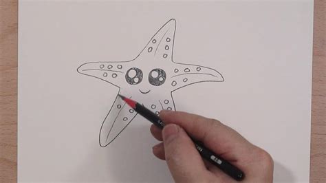 Cute Starfish Drawing