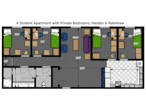 dorm floor plan (PDF) Student Home, Student Apartment, Dorm Layout, Dorm Room Layouts, Apartment ...