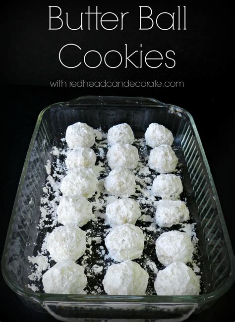 Butter Ball Christmas Cookies - Redhead Can Decorate