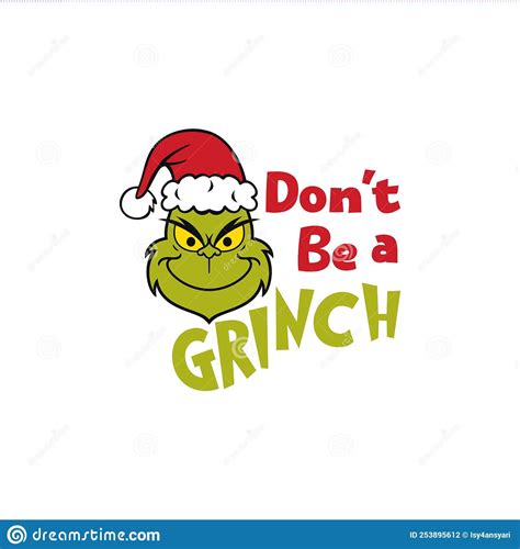 Merry Christmas Grinch T-shirt Clipart Stock Vector - Illustration of greeting, grinchmas ...