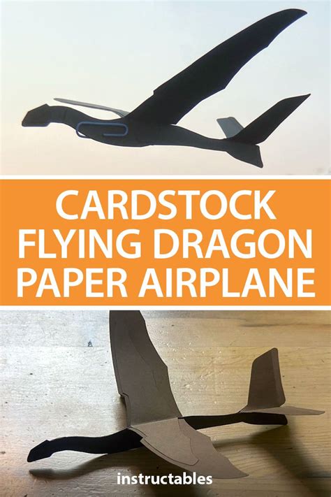 Cardstock flying dragon paper airplane – Artofit