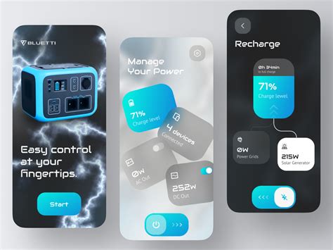 Portable Power Stantion Controller App by Denys Ilchenko on Dribbble