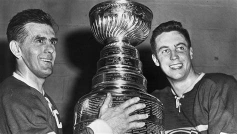 Maurice Richard & Jean Béliveau with The Stanley Cup - 1958 | HockeyGods