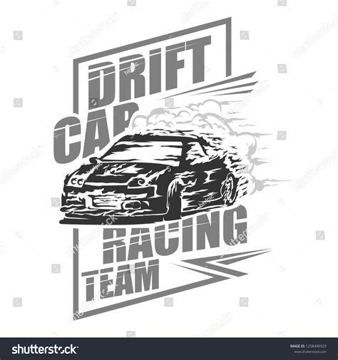 Drift Car Racing Vector Illustration Racing Stock Vector (Royalty Free ...