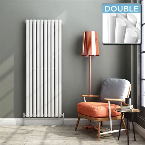 iBathUK | 1600 x 600 mm Modern Vertical Column Radiator White Double Oval Panel: iBathUK: Amazon ...