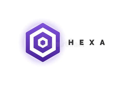 Modern Purple Hexagon Logo Template Stock Vector - Illustration of ...