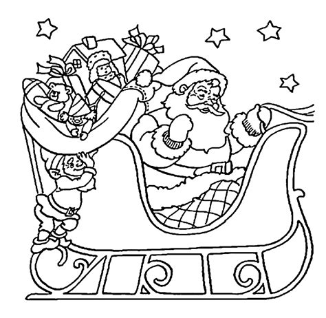 Santa Sleigh Coloring Pages Printable - santa sleigh coloring pages ...