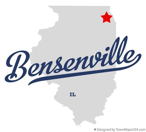 Map of Bensenville, IL, Illinois