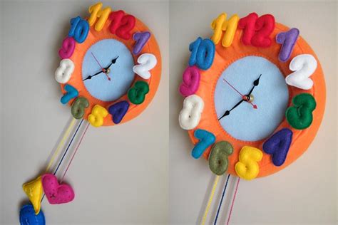 Colorful Felt Wall Clock | Gadgetsin