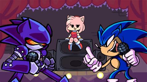 Sonic VS Mecha Sonic And Metal Sonic Friday Night Funkin - YouTube