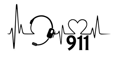 911 Heartbeat With Headset Vinyl Decal-vehicle - Etsy