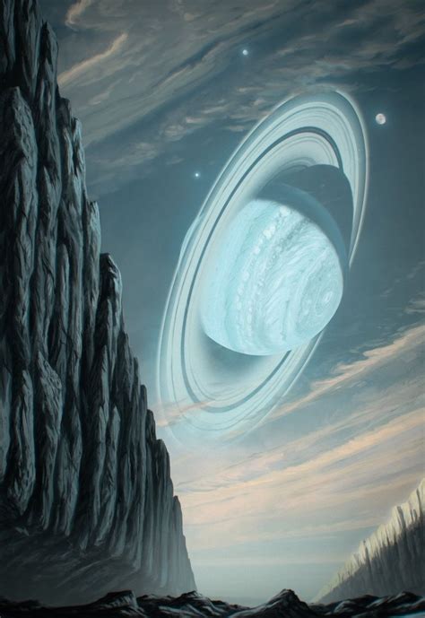 Ringed by JustV23.deviantart.com on @deviantART | Fantasy landscape, Space art, Space artwork