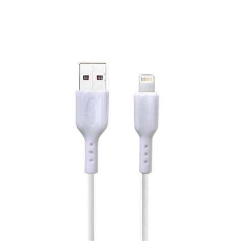 Data Cable iPhone PVC 3Amp 1Mtr (White) - Techcommerce