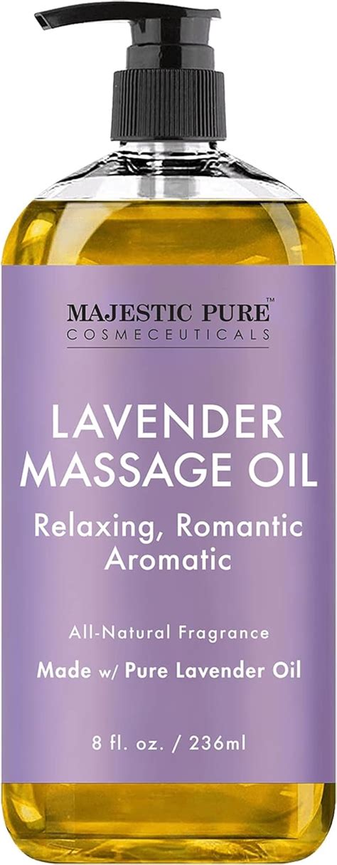 Amazon.com: MAJESTIC PURE Lavender Massage Oil - Hydrating, Calming, Warming, Relaxing ...