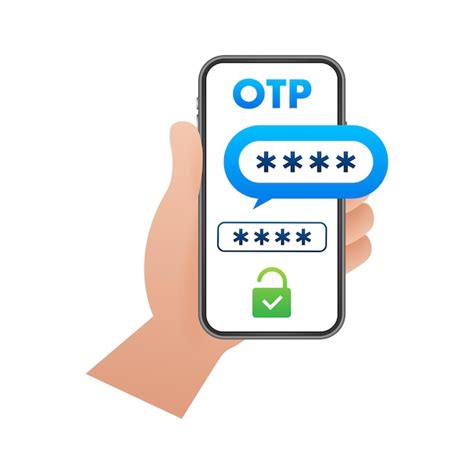 Premium Vector | OTP Onetime password 2Step authentication Data ...