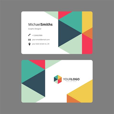 Graphic Design Business Card Template 180339 Vector Art at Vecteezy