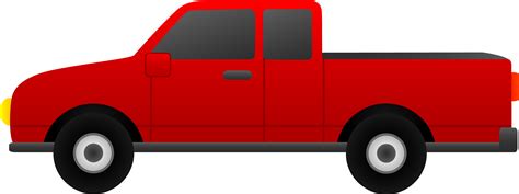 Red Pickup Truck, drawing free image download