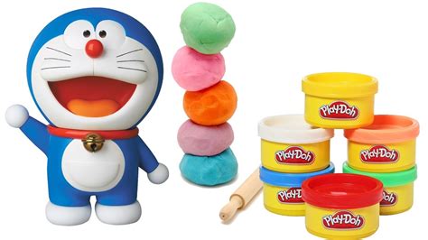 Play Doh Making of Doraemon Cartoon, Clay Molding, Easy Play Doh