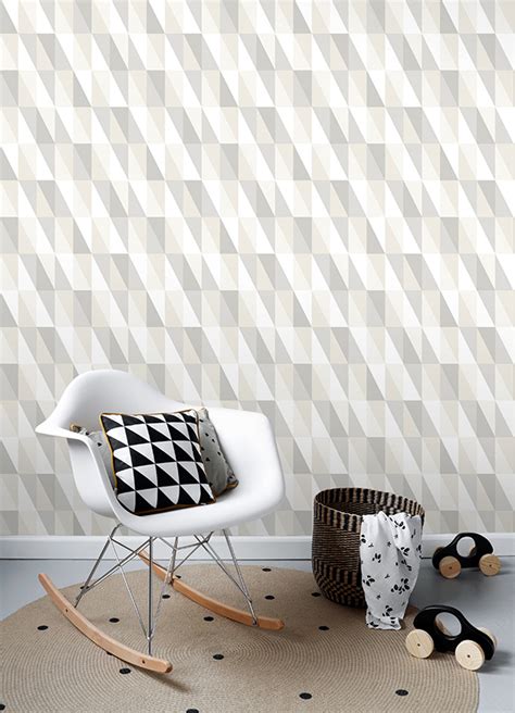 4060-138922 - Inez Neutral Geometric Wallpaper - by Chesapeake