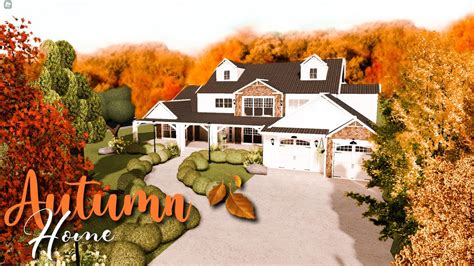 Fall Suburban Home Bloxburg Speedbuild - YouTube