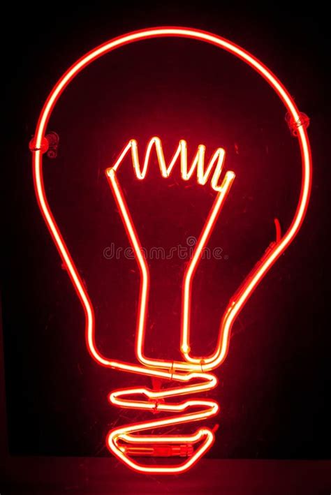 Neon Light Bulb stock photo. Image of museum, neon, object - 23961992